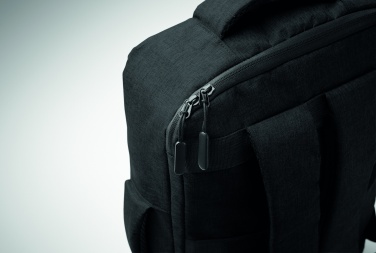 Logo trade promotional gift photo of: A safe 15-inch laptop backpack made of 300D RPET with a 210D RPET lining and customizable printing.